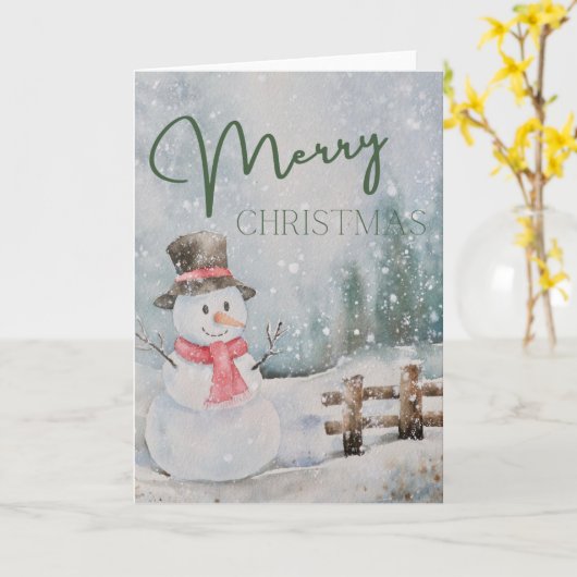 Christmas Kaart - Blank Inside - Aangepast bericht (Gele Bloem)