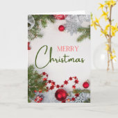 Christmas Kaart - Blank Inside - Aangepast bericht (Gele Bloem)