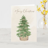 Christmas Kaart - Blank Inside - Aangepast bericht (Gele Bloem)