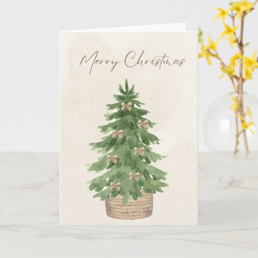 Christmas Kaart - Blank Inside - Aangepast bericht (Gele Bloem)