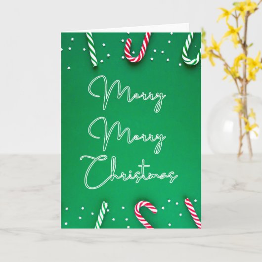 Christmas Kaart - Blank Inside - Aangepast bericht (Gele Bloem)