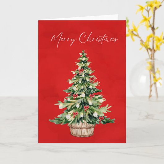 Christmas Kaart - Blank Inside - Aangepast bericht (Gele Bloem)