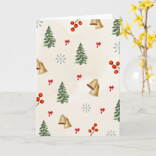 Christmas Kaart - Blank Inside - Aangepast bericht (Gele Bloem)