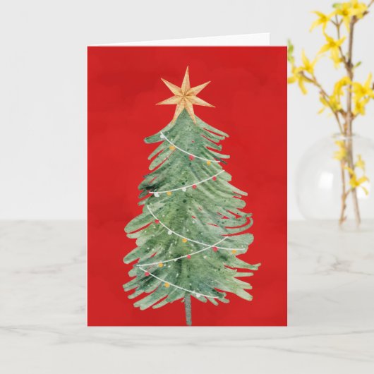 Christmas Kaart - Blank Inside - Aangepast bericht (Gele Bloem)