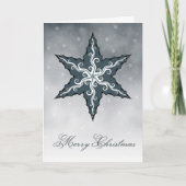 Christmas Kaart Blue Snow Flake (Voorkant)