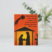 Christmas Kaart Briefkaart - meertalig (Staand voorkant)