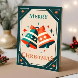 Christmas Kaart - Christmas Jingle Bells and Stars