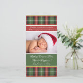 Christmas Kaart Fotokaart - Plaid (Staand voorkant)
