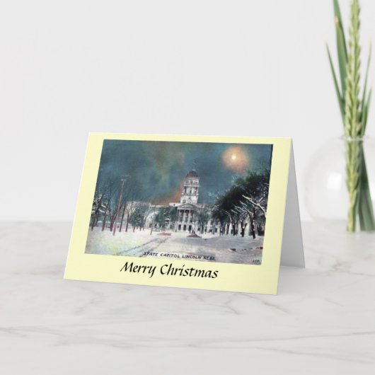 Christmas Kaart - Lincoln, Nebraska, Verenigde Sta (Voorkant)