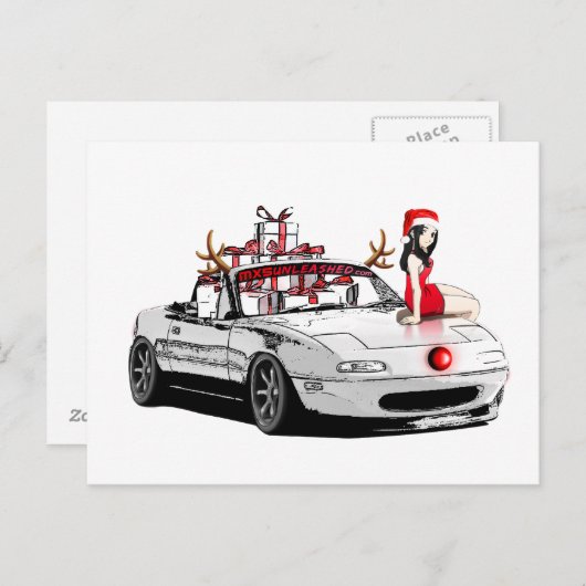 Christmas Kaart MX5 Miata (Voorkant / Achterkant)