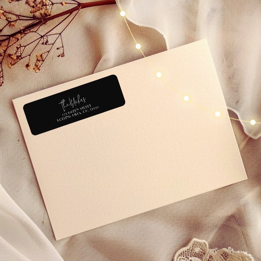 Christmas Kaart Retour Adreslabels | Black Etiket