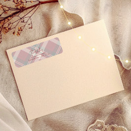 Christmas Kaart Retour Adreslabels | Plaid Etiket