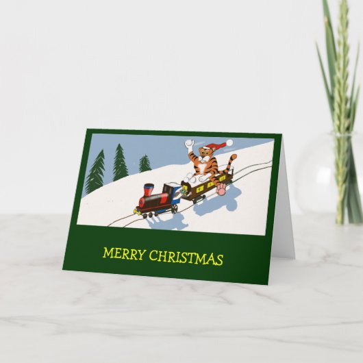 Christmas Kaart Tiger (Voorkant)