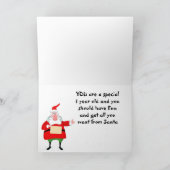 CHRISTMAS-KAART VAN 1 JAAR MET SANTA/CAROLERS KAART (Binnen)