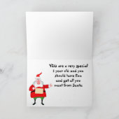 CHRISTMAS-KAART VAN 3 JAAR MET SANTA/CAROLERS KAART (Binnen)