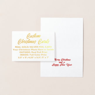 CHRISTMAS-KAART VOOR GEpersonaliseerde MINI REAL F Folie Kaarten
