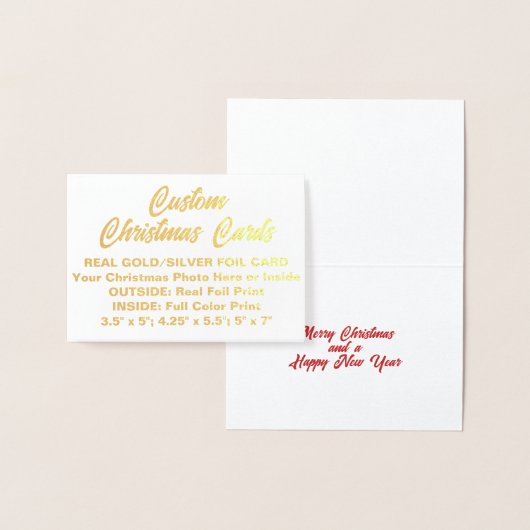 CHRISTMAS-KAART VOOR GEpersonaliseerde MINI REAL F Folie Kaarten (Display)