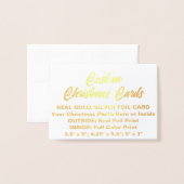 CHRISTMAS-KAART VOOR GEpersonaliseerde MINI REAL F Folie Kaarten (Voorkant met envelop)