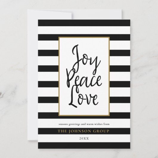 Christmas Kantoor Joy Peace Love Holiday Kaart (Voorkant)