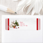 Christmas Kat retour adreslabel Etiket (Insitu)