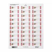 Christmas Kat retour adreslabel Etiket (Full Sheet)