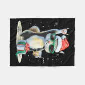 Christmas Kawaii Squirrel Bubble Tea Boba Squirrel Fleece Deken (Voorkant (Horizontaal))