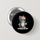 Christmas Kawaii Squirrel Bubble Tea Boba Squirrel Ronde Button 5,7 Cm (Voorkant /achterkant)