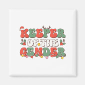 Christmas Keeper Of The Gender Reveal Baby Announc Magneet (Voorkant)