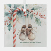 Christmas Keepsake Zwangerschapsaankondiging Glas Ornament (Voorkant)