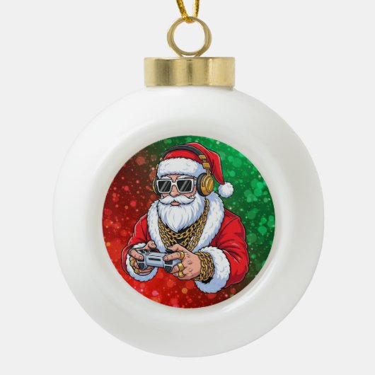 Christmas Keramische Bal Ornament (Voorkant)