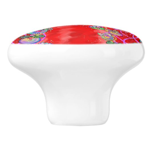 CHRISTMAS KERAMISCHE KNOP (Zijkant)