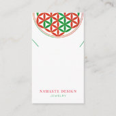 Christmas Ketting Display Kaart·Blume des Lebens Visitekaartje (Voorkant)