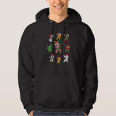 Christmas Kids Boys Men Dabbing Santa Elf Deer Fri Hoodie (Voorkant)