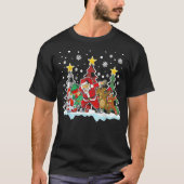 Christmas Kids Boys Men Dabbing Santa Elf Deer Fri T-shirt (Voorkant)