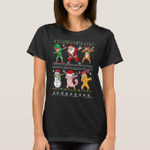 Christmas Kids Boys Men Dabbing Santa Elf Deer Fri T-shirt (Voorkant)