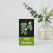 Christmas Kiss Gift Label-Visitekaartjes Visitekaartje (Staand voorkant)
