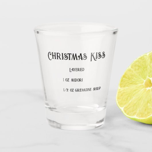 Christmas Kiss Novelty borrelglas Shot Glas (Voorkant)