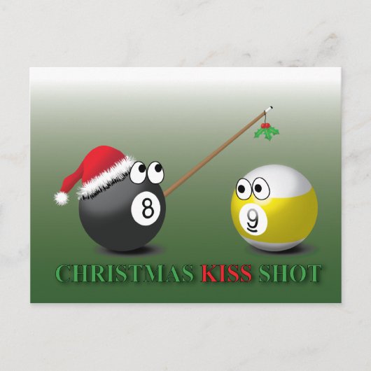 Christmas Kiss Shot briefkaart (Voorkant)