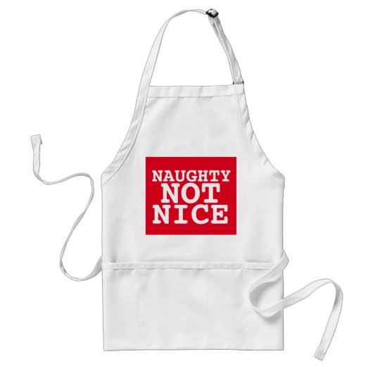 CHRISTMAS KITCHEN APRONS NAIGHTS NOT NICE STANDAARD SCHORT (Voorkant)