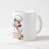 Christmas Kitchen Crew Cute Chef Mug Grote Koffiekop (Voorkant rechts)
