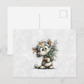 Christmas Kitten Briefkaart (Voorkant / Achterkant)