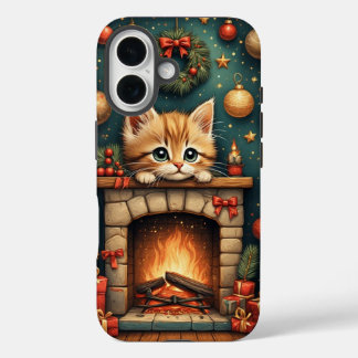 Christmas Kitten  iPhone 16 Hoesje