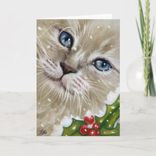 Christmas Kitten cat Greeting CARD Feestdagen Kaart