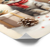 Christmas Kitten Digitaal Poster (Hoek)