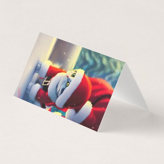 Christmas kitten  kaart (Voorkant)