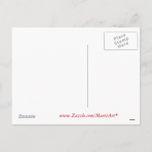 Christmas Kitten Painting Briefkaart (Achterkant)