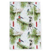 Christmas Kitten with Birds Medium Cadeauzakje (Voorkant)