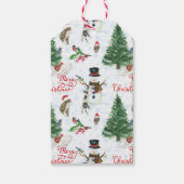 Christmas Kittens and Snowmen Cadeaulabel (Voorkant)