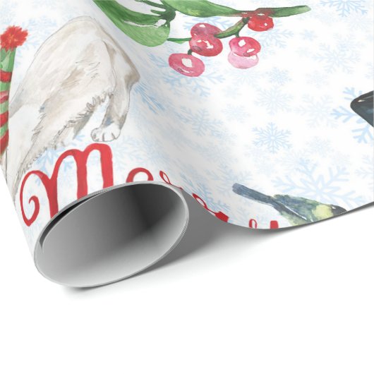 Christmas Kittens and Snowmen Cadeaupapier (Rol Hoek)