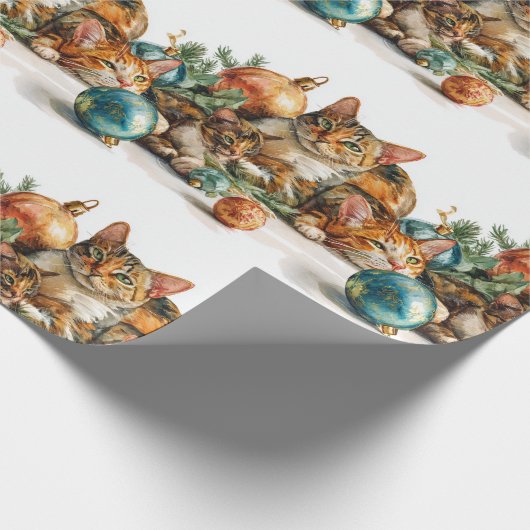 Christmas Kittens Cadeaupapier (Hoek)